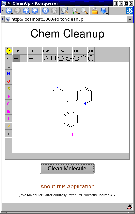 "Cleaned up Molecule"