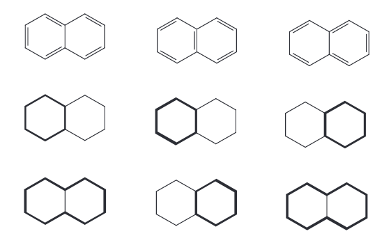 Conjugated Circuits in Naphthalene