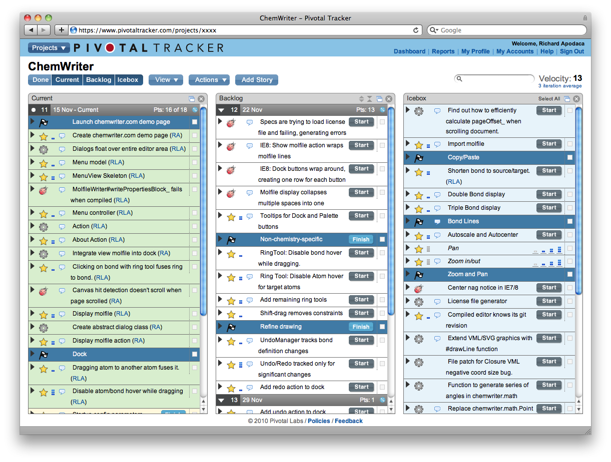 ChemWriter Tracker